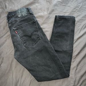 Men’s Levi 512 Distressed Black Jeans Size W 31” L 32”